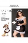 JINZIJINYU Nuisette Sexy Femme Perspective Femme De Chambre Plus Taille Graisse Mm Femme De Chambre Sexy Uniforme Tentation S