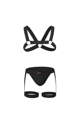 AYAZER sous-vêtements pour Hommes Sexy Harnais Sangles Jambe Ceinture Lingerie élastique Creux Ensemble de Costumes Hombre-no