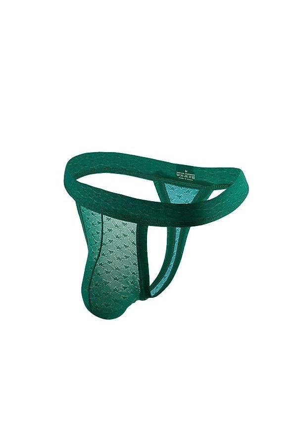 WEITING Mini String Sexy Transparent Taille Basse pour Hommes Gros Renflement Gaine de Pénis sous-Vêtements de Corps Slim Aju