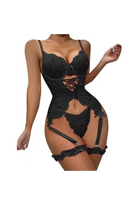 Lingerie Femme Sexy Ensemble Homme Sexy Hot y20.k Womens Lace Fashion Sexy Splicing Slim Fit Fun Bra Set Lingerie en Dentelle