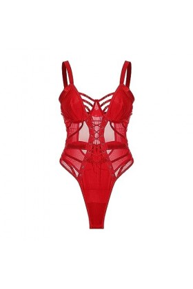 WhOpro Lingerie Sexy Femme Pour Nœud Sexy Maille Sexy Lingerie Culotte, rouge, M