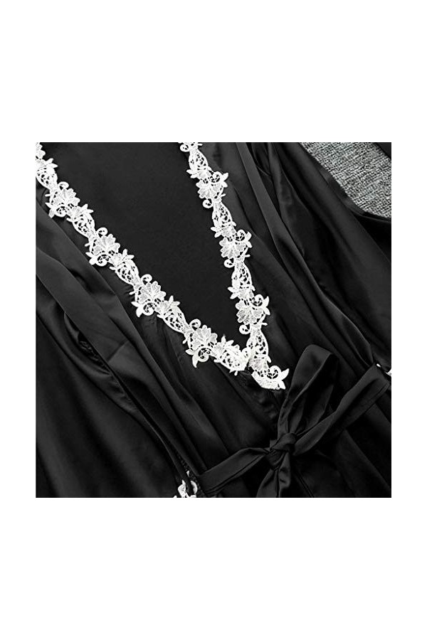 FGUUTYM Bikini Slip 5 pièces Pyjama sexy en dentelle pour femme, beige, XXL