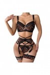 Lot de Bandeau Sexy Dessous New Luxury Sexs Noir Couleur Femmes Sexy Jarretière Lingerie Sexe Soutien-Gorge Et Culotte Ensemb