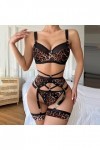 Lot de Bandeau Sexy Dessous New Luxury Sexs Noir Couleur Femmes Sexy Jarretière Lingerie Sexe Soutien-Gorge Et Culotte Ensemb