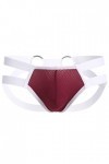 Jockstrap String pour homme avec anneau Sexy Sous-vêtements String Sous-vêtements Slip Jock Strap Lingerie, rouge, L