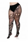 Leg Avenue 9982 Tête de Mort Collant Résille avec Pointe Renforcée Taille Unique 34-40