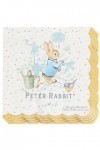 Smiffys 51601 Lot de 16 serviettes de table classiques Peter Rabbit sous licence officielle, unisexe, adulte, multicolore, ta