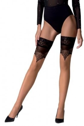 Passion ST113 - Bas Autofixant Sexy effet Couture Arrière