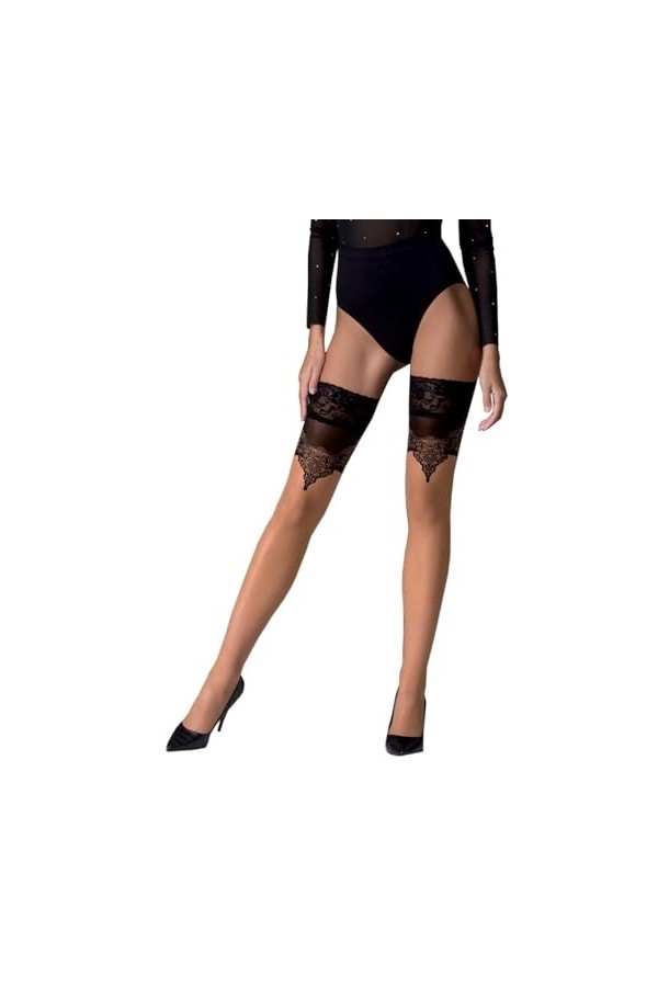 Passion ST113 - Bas Autofixant Sexy effet Couture Arrière