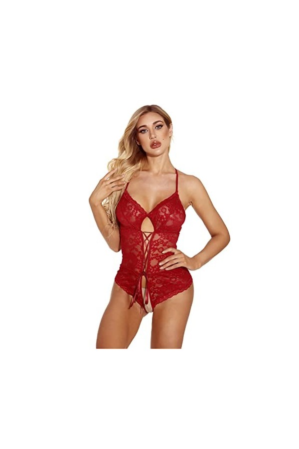 JINZIJINYU Lingerie Sexy Femme Coquine Hot Femmes Sexy Dentelle Dentelle Couture Sexy Body Strap Sexy Sling Open File Black X