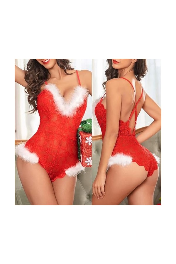 Fulidngzg Costumes sexy pour femmes Teddy pour sexe lingerie sexy tenue sous-vêtements une pièce lingerie chaude lingerie pot