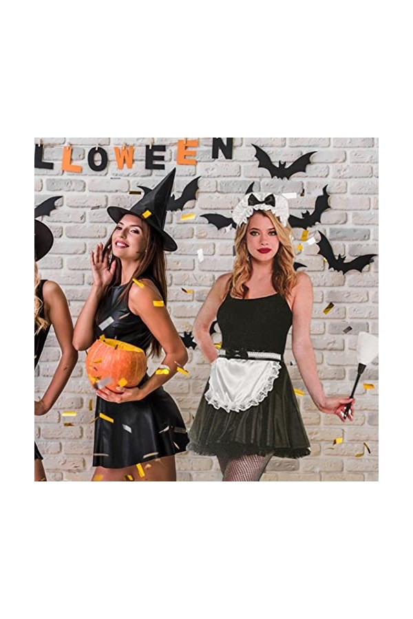 soubrette costuma– Accessoires costume soubrette avec cerceau à cheveux, tablier et plumeau – Accessoire fête masquée pour fe