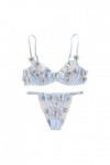 ZHIYU Jumpups Dentelle Enveloppez à la maison Bikini féminin, bleu, M