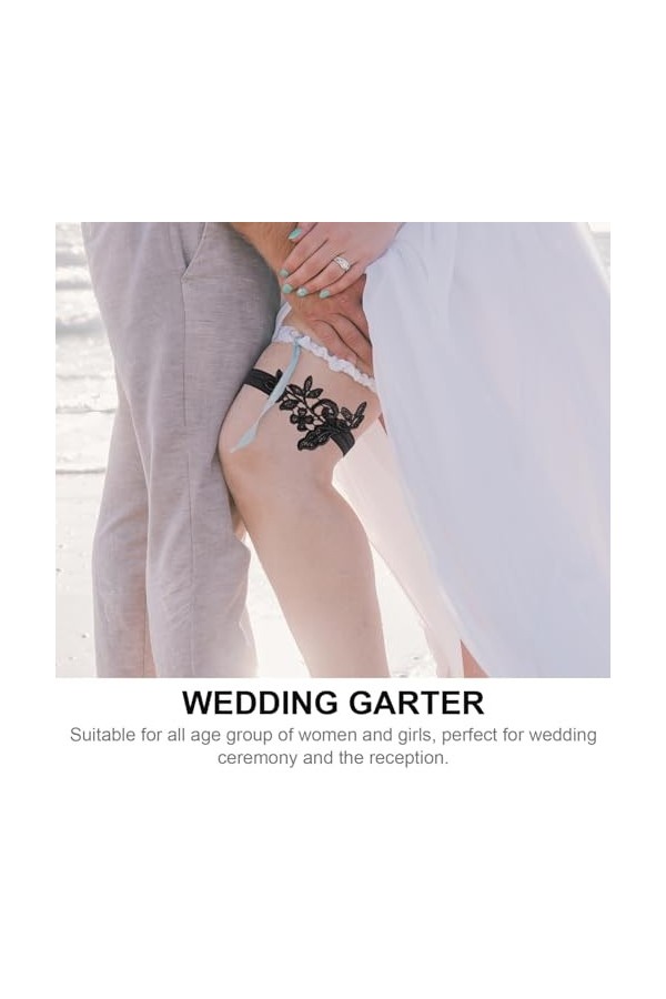 Abaodam 1 Ensemble Jarretière Jambe Anneau Personnalisé Jarretière De Mariage Bleu Jarretière De Mariage Robe De Mariée Porte