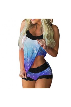 Zannycn Ensemble de lingerie sexy pour femme - Licol - Tenue de strip-teaser - Ensemble de lingerie sexy en dentelle - Linger