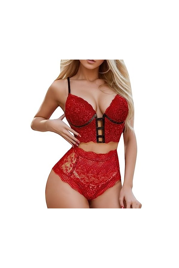 Lingerie Sexy Femme Coquine Hot Lingerie Dentelle Chemise De Nuit sous Vetements Feminins Sexy Culotte Ensemble Lingerie Femi