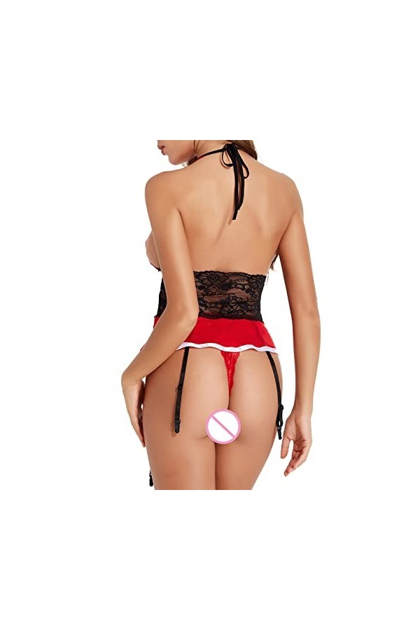 Générique Lingerie Erothique Nuisette Sexy Femme Sensuelle Mode Lace Moulante Transparente Combinaison Femme Sexy Night Wear 