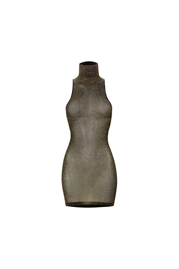 Leg Avenue 86101 Robe en Maille Lurex Or Noir Taille Unique EUR 34-38