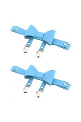 DOKLY Lot de 2 porte-jarretelles élastiques en cuir avec clips antidérapants, style punk, hip-hop, bijoux de corps, porte-jar