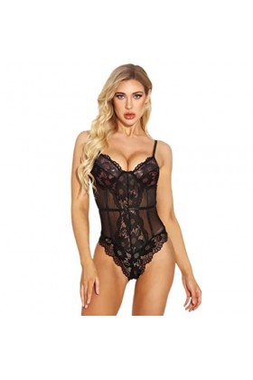 JINZIJINYU Lingerie Sexy Femme Coquine Hot Sexy Dentelle Lingerie Dentelle Body Femme Blanc Xl