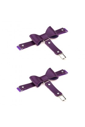 DOKLY Lot de 2 porte-jarretelles élastiques en cuir avec clips antidérapants, style punk, hip-hop, bijoux de corps, porte-jar