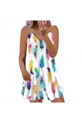 Briskorry Robe dété pour femme - Épaules dénudées - Longueur des manches - Robe de plage sexy avec fermeture éclair - Mini r