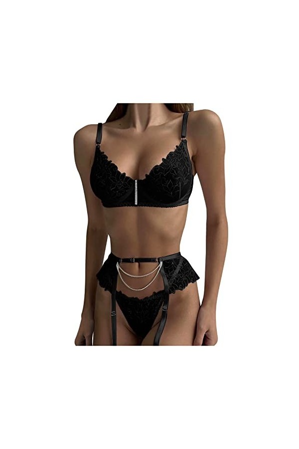 Nuisette Sexy Femme Grande Taille Femmes Cuir Look Sexy évider Clubwear Robe Siamois Sexy sous-vêtements Ensemble Sexy Hot