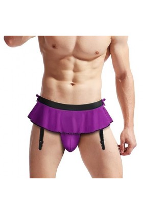SINROYEE String pour homme Sissy Culotte Bikini Slip Sexy Girly Sous-vêtements, violet, taille unique