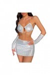 Lingerie Femme Sexy Ensemble Homme Sexy Hot y20.k Slim Sexy Hanging Neck Nightclub Shiny Hot Girls Hip Wrap Dress Fun Set Li