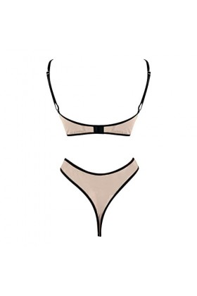 Ensemble Lingerie De Nuit Femmes Soutien-Gorge en Maille Sexy Dentelle Maille Voir à Travers Les sous-vêtements Ensemble de D