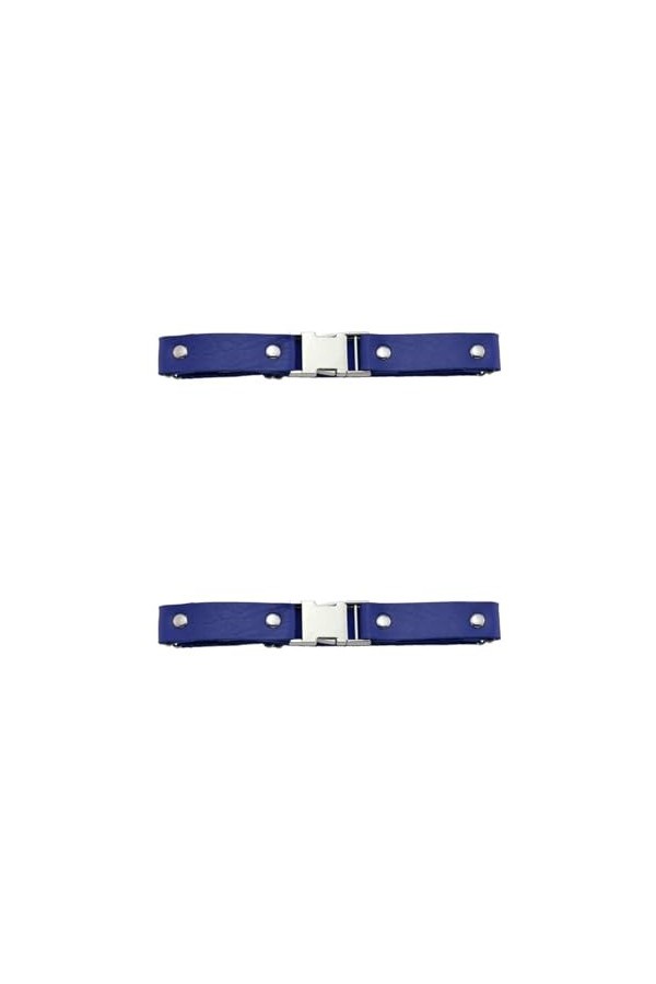 DOKLY Lot de 2 porte-jarretelles en cuir punk avec boucle élastique pour femme