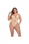 Fulidngzg Sous-vêtement sexy pour femme - Grandes tailles - Sous-vêtements ouverts - Curvy Babydoll - Body SM noir - Lingerie