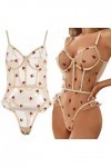 Lingerie décolière Sexy Combinaison en maille avec bretelles transparentes et lingerie sexy Lingerie dallaitement 85 I, bei