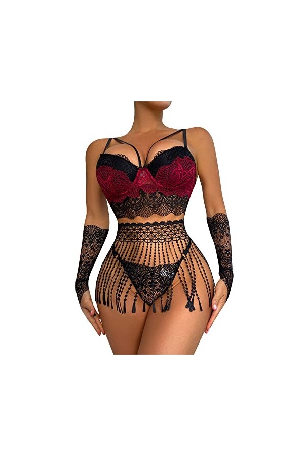Lingerie Femme Sexy Ensemble Homme Sexy Hot y28.k Fashion Sexy Lingerie Tassel Jupe Sleeve Bra Set Large Womens Sexy Lingerie