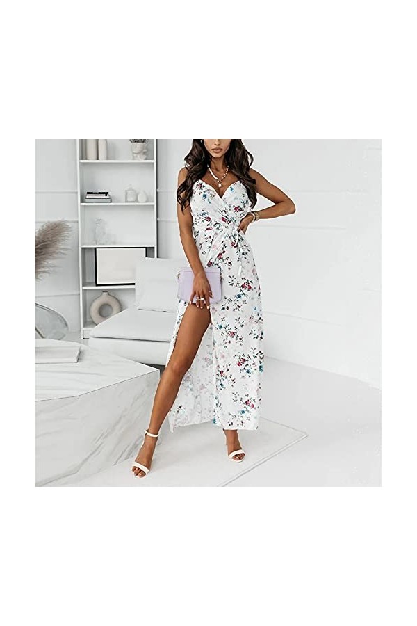 Jupe Bouffante Courte PartySexy Robe serrée Robe Portefeuille Longueur Midi White, XL 