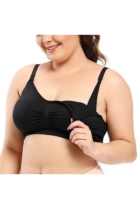 LSEEKA Damen-Sport-BH in Übergröße, ohne Bügel, bequemer Schlaf-BH, Übergröße, Workout-Aktivitäts-BHS mit Nicht herausnehmbar