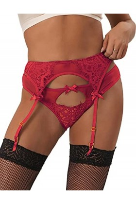 comeondear Porte Jarretelle Femme Grande Taille avec 4 Pinces Réglable Porte-Jarretelles 4 Clip métalliques Porte Jarretelles