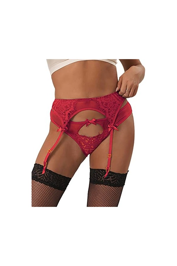 comeondear Porte Jarretelle Femme Grande Taille avec 4 Pinces Réglable Porte-Jarretelles 4 Clip métalliques Porte Jarretelles