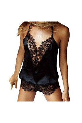 QINGXIA_ZI Combinaison Resille Sexy Lingerie Erothique Ouverte Chic Dentelle Mode éLéGant Hot Chaude Pas Cher Ensemble Erotis