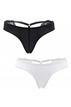 ohmydear String Sexy Femme Grande Taille Culotte Dentelle Tanga Slips Culottes String Culottes et Slips Dentelle Lingerie Sex