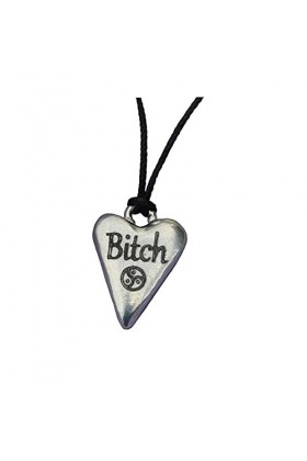 Les Etains de Jumilhac Pendentif BDSM Bitch Chienne , Fabrication Artisanale Française, en Etain