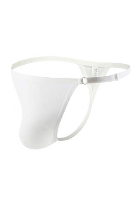 FEOYA- Homme Thong Sexy Évider Ice Silk Briefs Taille Basse Ajustable G-String Jockstrap String Tanga Pouch T-Back Mini Slip 
