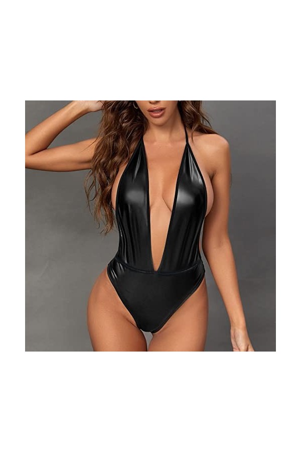 SKFLABOOF Tenu Sexy Coquin Femme Sexy Babydoll Coquine Body Coquine Femme Rouge Hot Dentelle Dentelle Vêtements De Nuit Culot