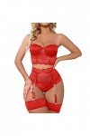 MODSGUE Ensemble de lingerie sexy en dentelle - Lingerie séduisante - Coupe ajustée - Soutien-gorge érotique et culotte - Mod