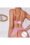 Fantasme en Lingerie pour Femmes sous-vêtements Sexy Sangle Dentelle Sangle façonnage Fendu Ensemble de sous-vêtements Amusan