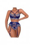 Lingerie Femme Sexy Ensemble Homme Sexy Hot y*2*k Femmes Mode sous-vêtements Sexy Lingerie Fronde Maille Creuse Bretelles Lin