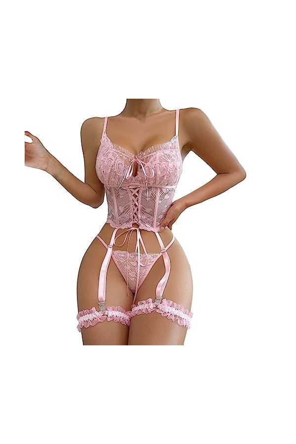Lingerie Femme Sexy Ensemble Homme Sexy Hot y20.k sous-vêtements Sexy pour Femmes en Dentelle Épissage Sexy Voir à Travers Le