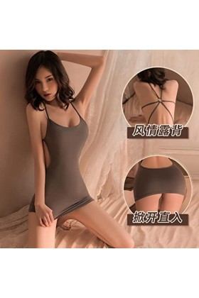 Juig Sexy secrétaire Uniforme Tentation lit vêtements de Couchage Femme Passion Costume hôtesse de lair Uniforme écolière Co