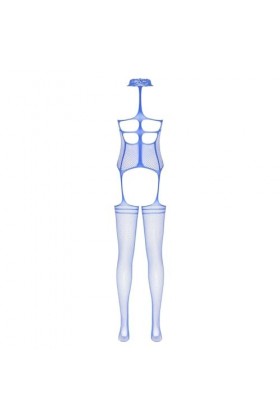 Ensemble Sexy Femme Érotique Bas De Nuit en Résille Transparent, Bleu Royal, Taille Unique