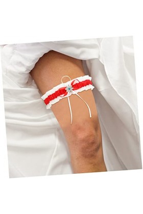 Didiseaon 1 Ensemble De Jarretelles En Dentelle De Mariée Bracelets De Perles Accessoires De Mariage Jarretelles Bleues Brace